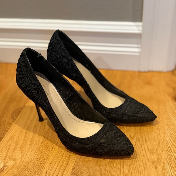 Vince Camuto Lace Texture Heels - Picture 2 of 6